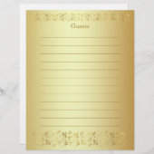 Gold Floral Guest Book (Vorne/Hinten)