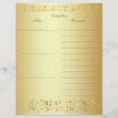 Gold Floral Guest Book (Vorderseite)