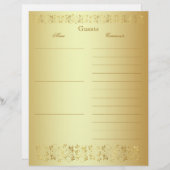 Gold Floral Guest Book (Vorne/Hinten)