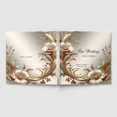 Gold Floral Guest Book Gästebuch (Voll)