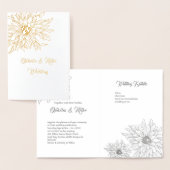 Gold Floral, Hochzeitseinladung, Foil Card Folienkarte (Anzeige)