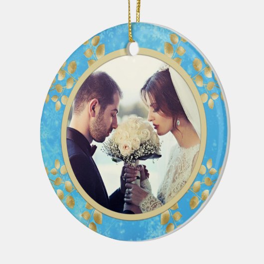 Gold Floral Keramik Ornament (Links)