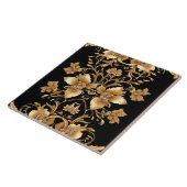 Gold Floral Keramik Tile Fliese (Seite)