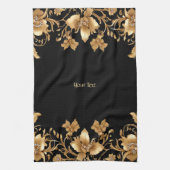 Gold Floral Kitchen Handtücher (Vertikal)