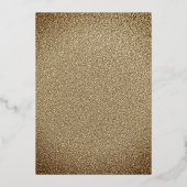 Gold Floral Lace Quinceanera 15. Geburtstag Folieneinladung (Rückseite)