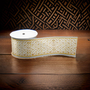 Gold Floral Lace Silver and Gold Trial Satinband