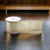 Gold Floral Lace Silver and Gold Trial Satinband