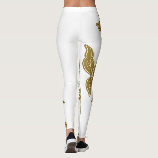 Gold Floral Leggings (Rückseite)