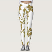 Gold Floral Leggings (Vorderseite)
