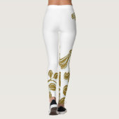 Gold Floral Leggings (Rückseite)