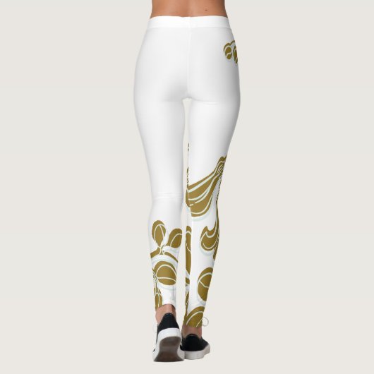 Gold Floral Leggings (Rückseite)