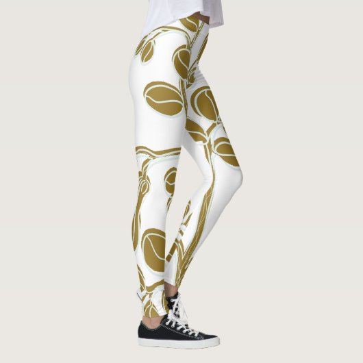 Gold Floral Leggings (Rechts)