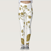 Gold Floral Leggings (Vorderseite)