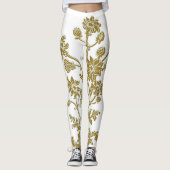 Gold Floral Leggings (Vorderseite)