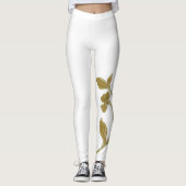 Gold Floral Leggings (Vorderseite)