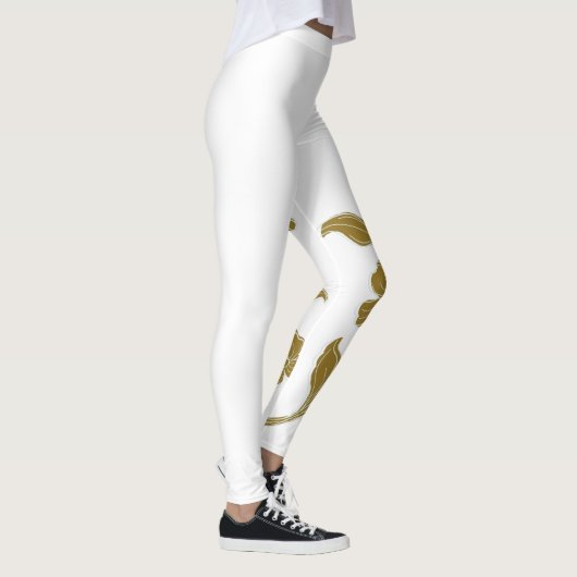 Gold Floral Leggings (Rechts)