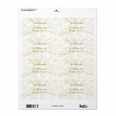 Gold Floral Line Art Botanical Wedding (Vorne)