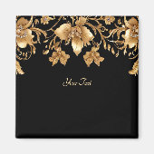 Gold Floral Magnet (Vorne)