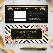 Gold Floral Makeup Haar Salon Geschenkgutschein