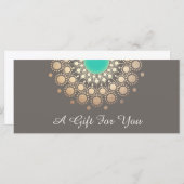 Gold Floral Mandala Geschenkgutschein (Vorne/Hinten)