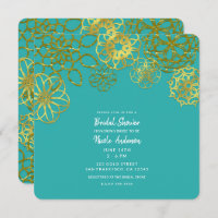 Gold Floral Mandalases Brautparty Verlobung