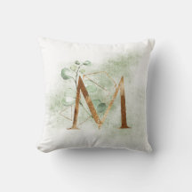 Gold Floral Monogram M Pilze