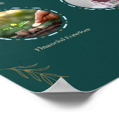 Gold Floral my Vision Board of the Year Poster (Ecke)