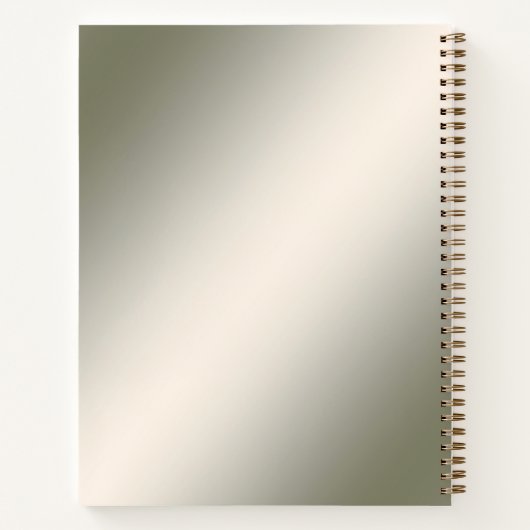 Gold Floral Notebook Notizblock (Rückseite)