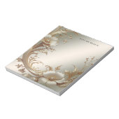 Gold Floral Notepad Notizblock (Rotiert)