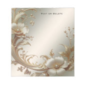 Gold Floral Notepad Notizblock (Vorderseite)