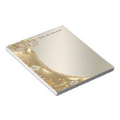 Gold Floral Notepad Notizblock (angewinkelt)