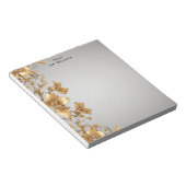 Gold Floral Notepad Notizblock (angewinkelt)