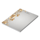 Gold Floral Notepad Notizblock (Rotiert)