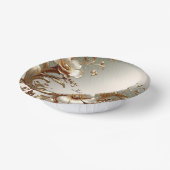 Gold Floral Pappteller (Gewinkelt)