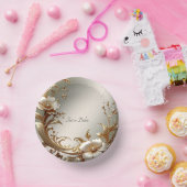 Gold Floral Pappteller (Party)