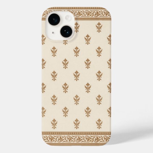 Gold Floral Pattern Case-Mate iPhone Hülle (Rückseite)