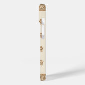 Gold Floral Pattern Case-Mate iPhone Hülle (Rückseite / Links)