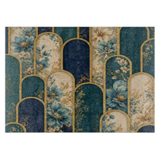 Gold Floral Pattern Cutting Board – Elegant Kitche Schneidebrett