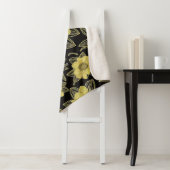 Gold Floral Pattern Sherpa Blanket Sherpadecke (Beispiel)