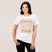 Gold Floral Pattern Tri-Blend Shirt (Vorderseite voll)