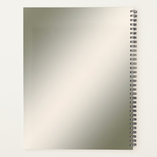 Gold Floral Planner Planer (Rückseite)