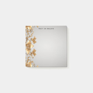 Gold Floral Post It Notes Post-it Klebezettel