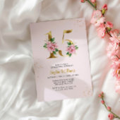 Gold Floral Quinceañera Einladung