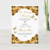 Gold Floral Quinceanera Tiara Butterfliegen Programm (Rückseite)