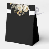 Gold Floral Quinceñera Butterfliegen Geschenkschachtel (Rückseite)