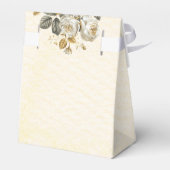 Gold Floral Quinceñera Butterfliegen Geschenkschachtel (Rückseite)