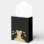 Gold Floral Quinceñera Butterfliegen Geschenkschachtel (Geöffnet)