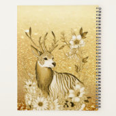 Gold Floral Reindeer Holiday Planer (Rückseite)