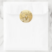 Gold Floral Rentier Sticker (Tasche)
