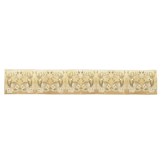 Gold Floral Rentier Tischläufer (Horizontal)